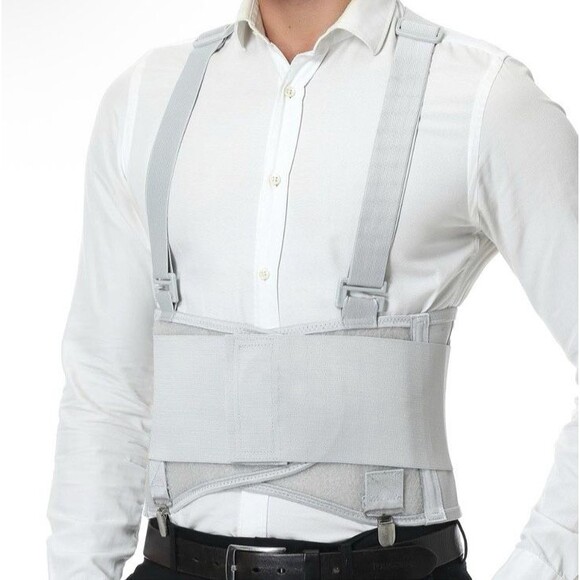 NeoTech Care XL Back Brace with Removable Pants Clips & Detachable Suspenders - Picture 6 of 12